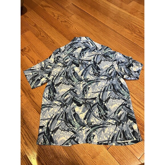 Vintage Silk Circa 1969 Button Down 100% Silk Mens Shirt Medium Casual Coastal - Picture 4 of 4